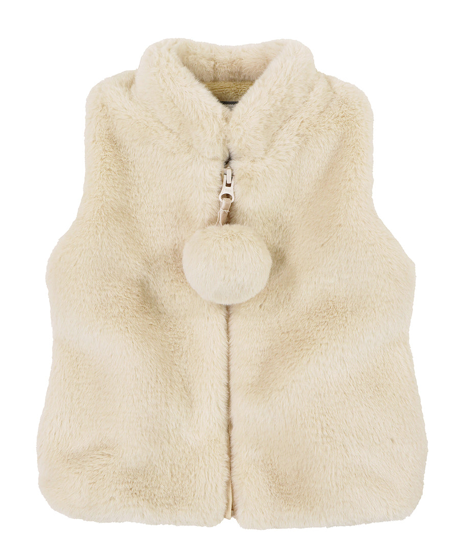Zip Up Vest - Angora puff
