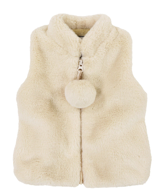 Zip Up Vest - Angora puff