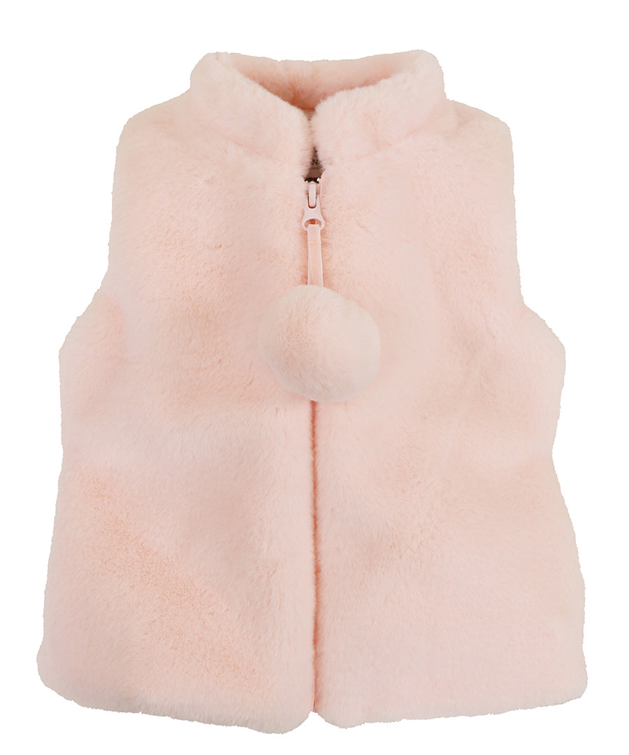 Zip Up Vest - Rose puff