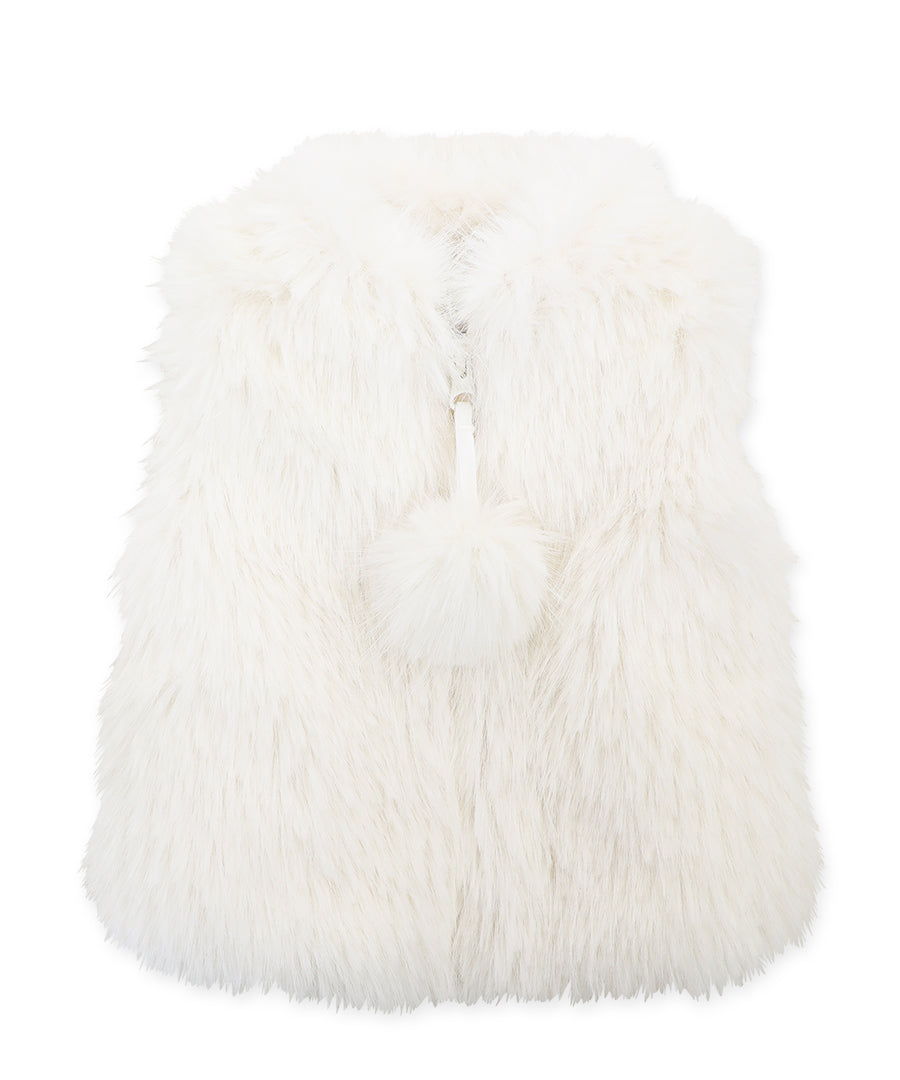 Zip Up Vest - Snow rain shag