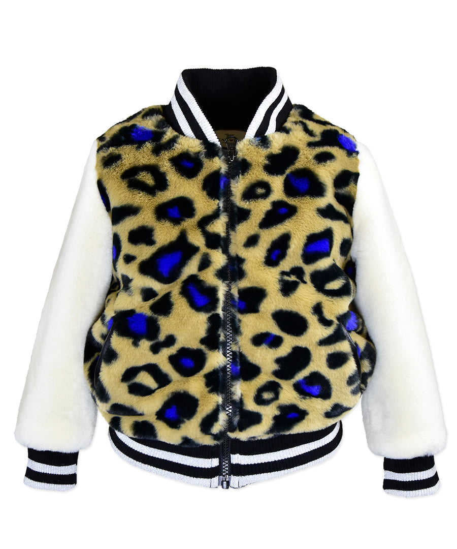Varsity Jacket - Sapphire Leopard