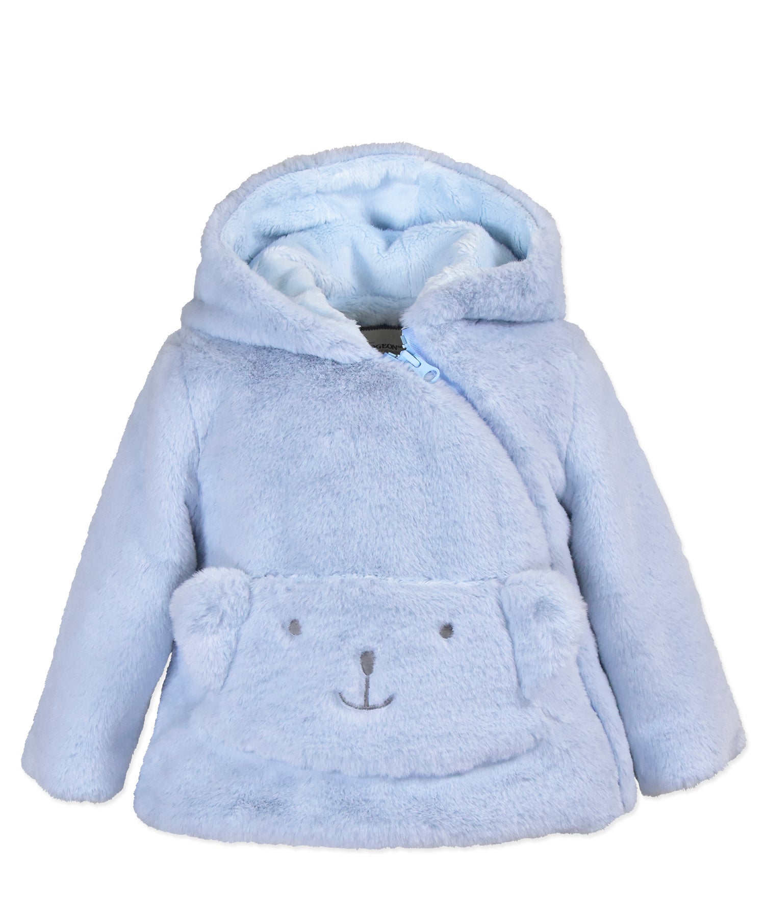 Bear Pocket Jacket - Baby blue puff