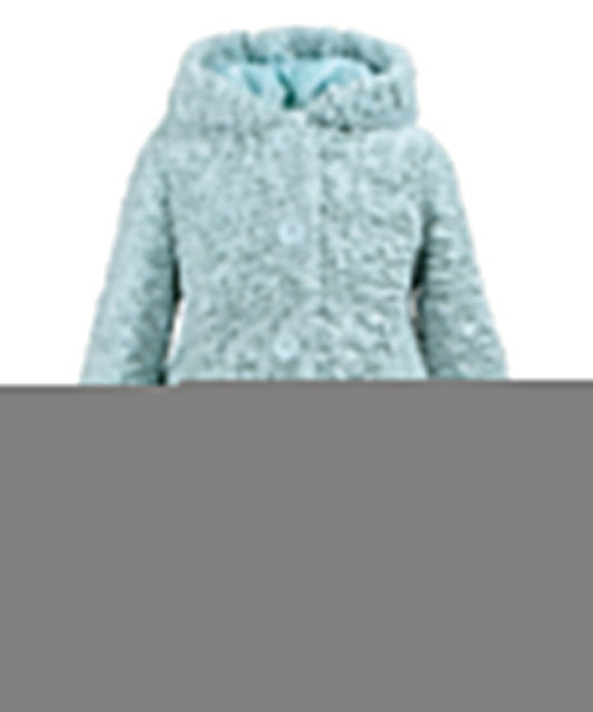 Shaggy skirt coat - Glacier Mist Wave
