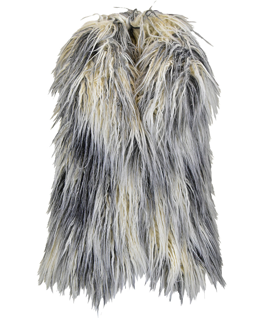 Shawl collar vest - Silver Fox