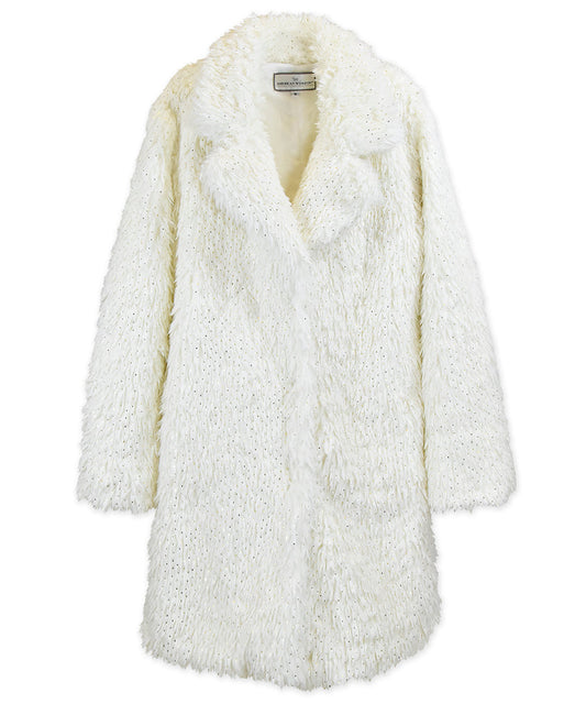 Adult Sized Shawl Collar Coat - Gold Foil Dot