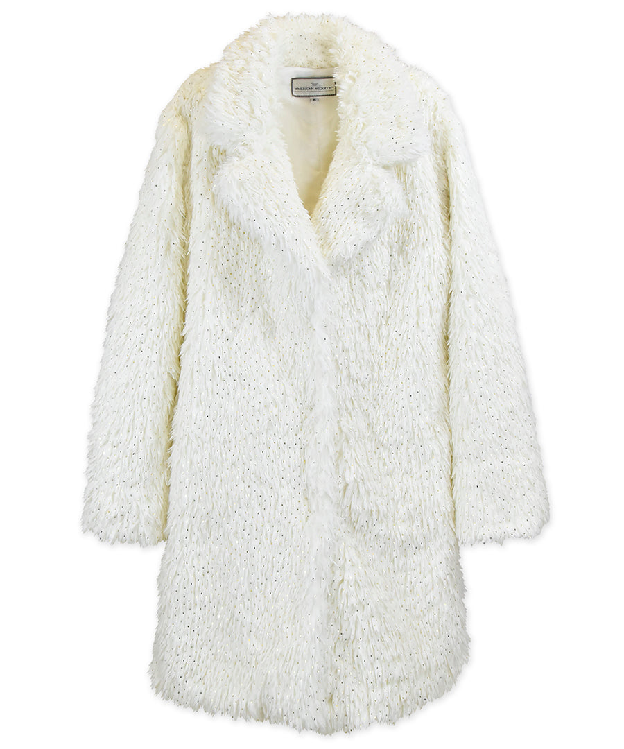 Adult Sized Shawl Collar Coat - Gold Foil Dot