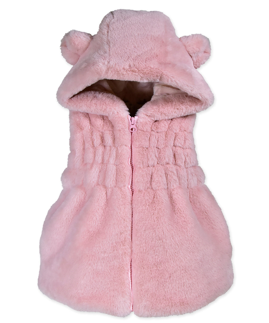 Ruched Ear Vest - Strawberry Puff