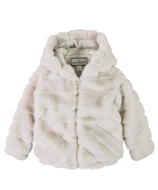 Hooded Cozy Jacket - White eclair