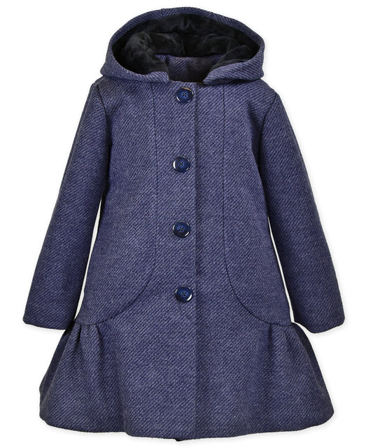 Hooded Princess Coat - Heather Navy