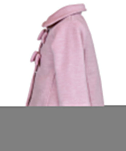 2 Bow Car Coat - Heather Pink