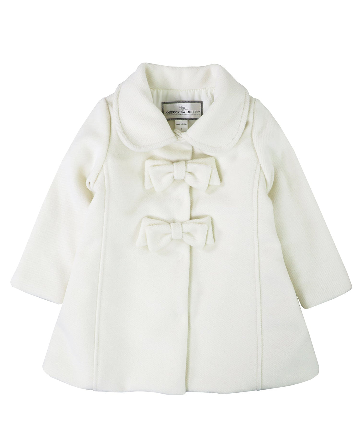 2 Bow Car Coat - Ivory