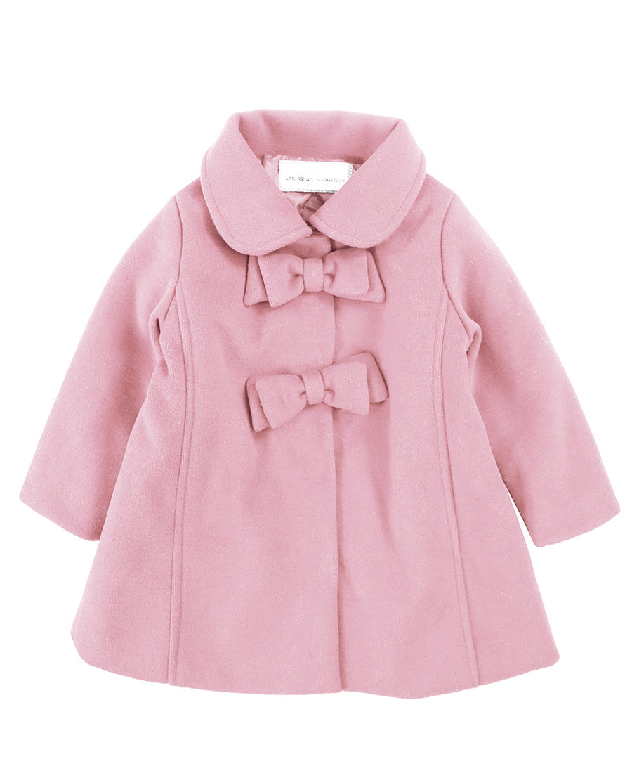 2 Bow Car Coat - Light pink