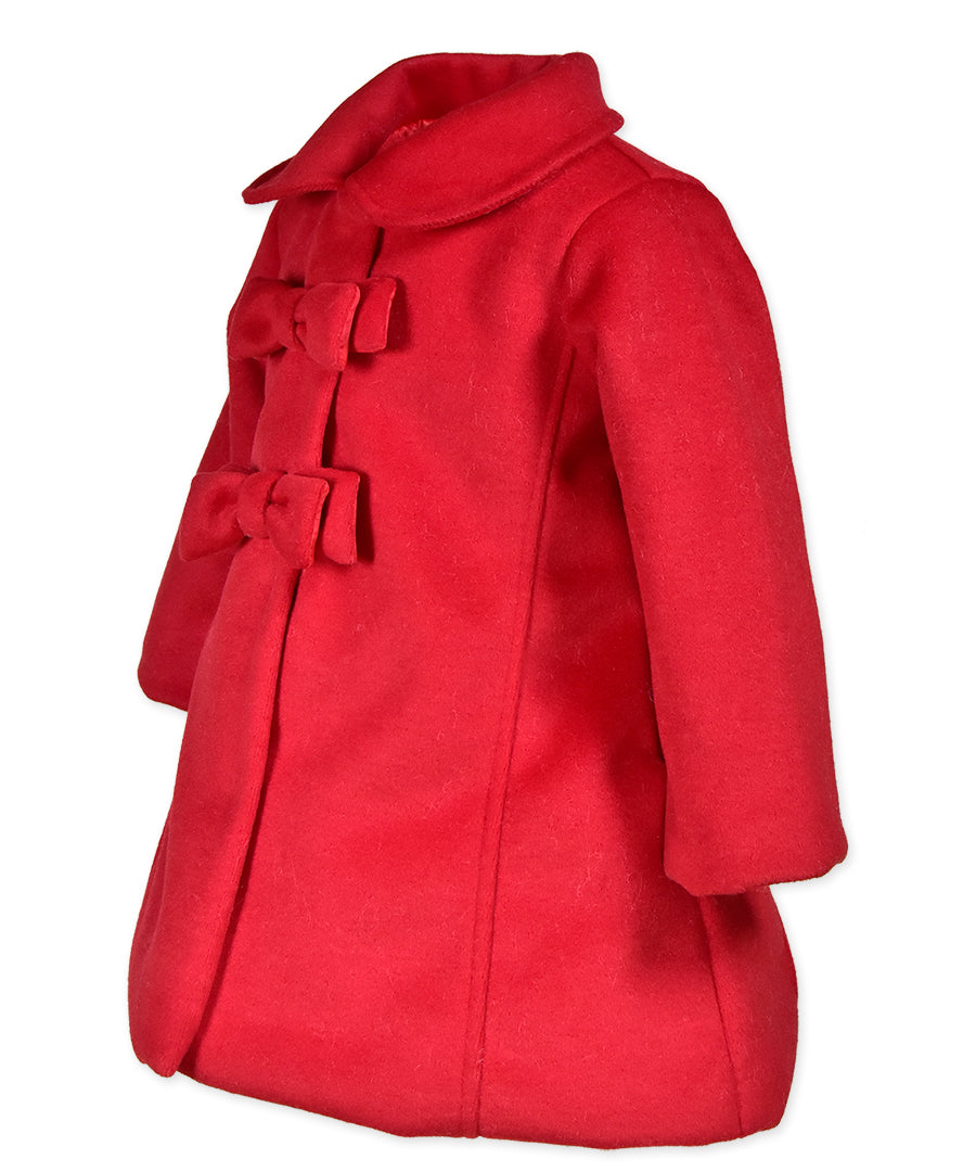 2 Bow Car Coat - Red