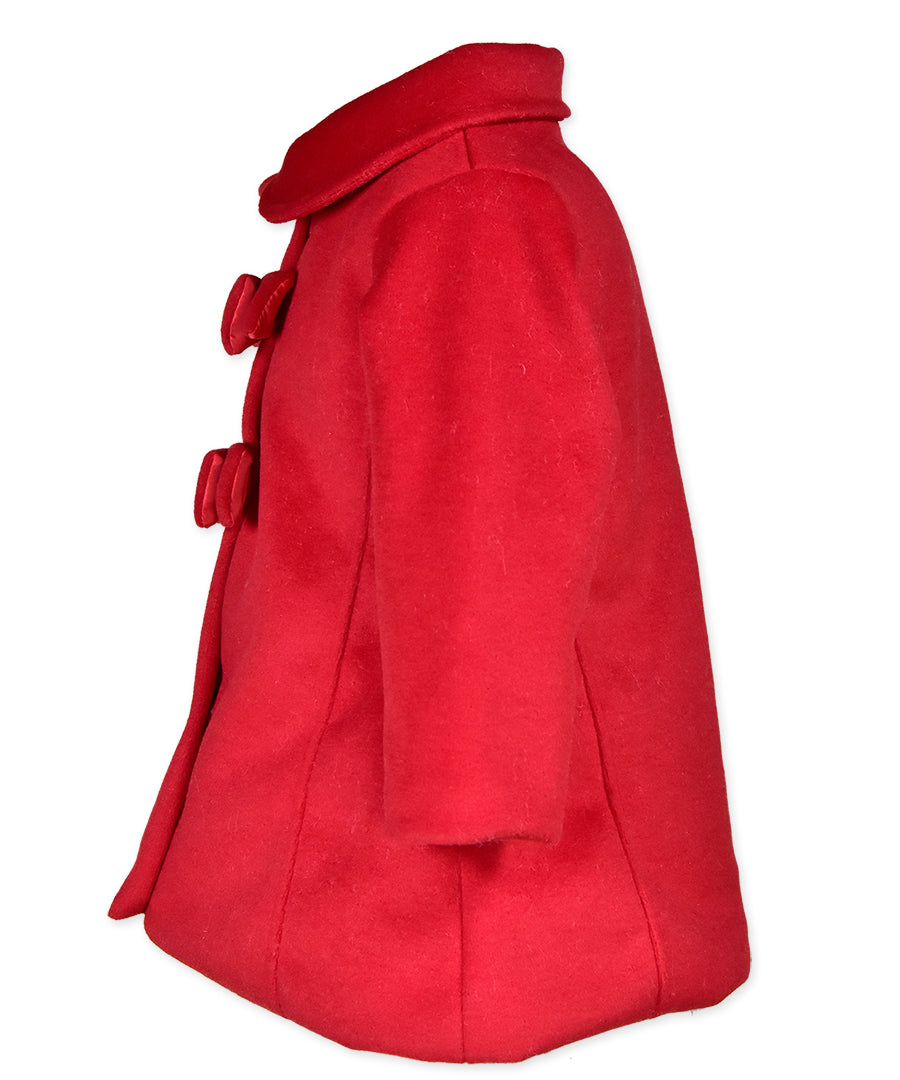 2 Bow Car Coat - Red