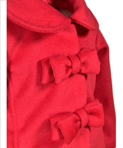 2 Bow Car Coat - Red