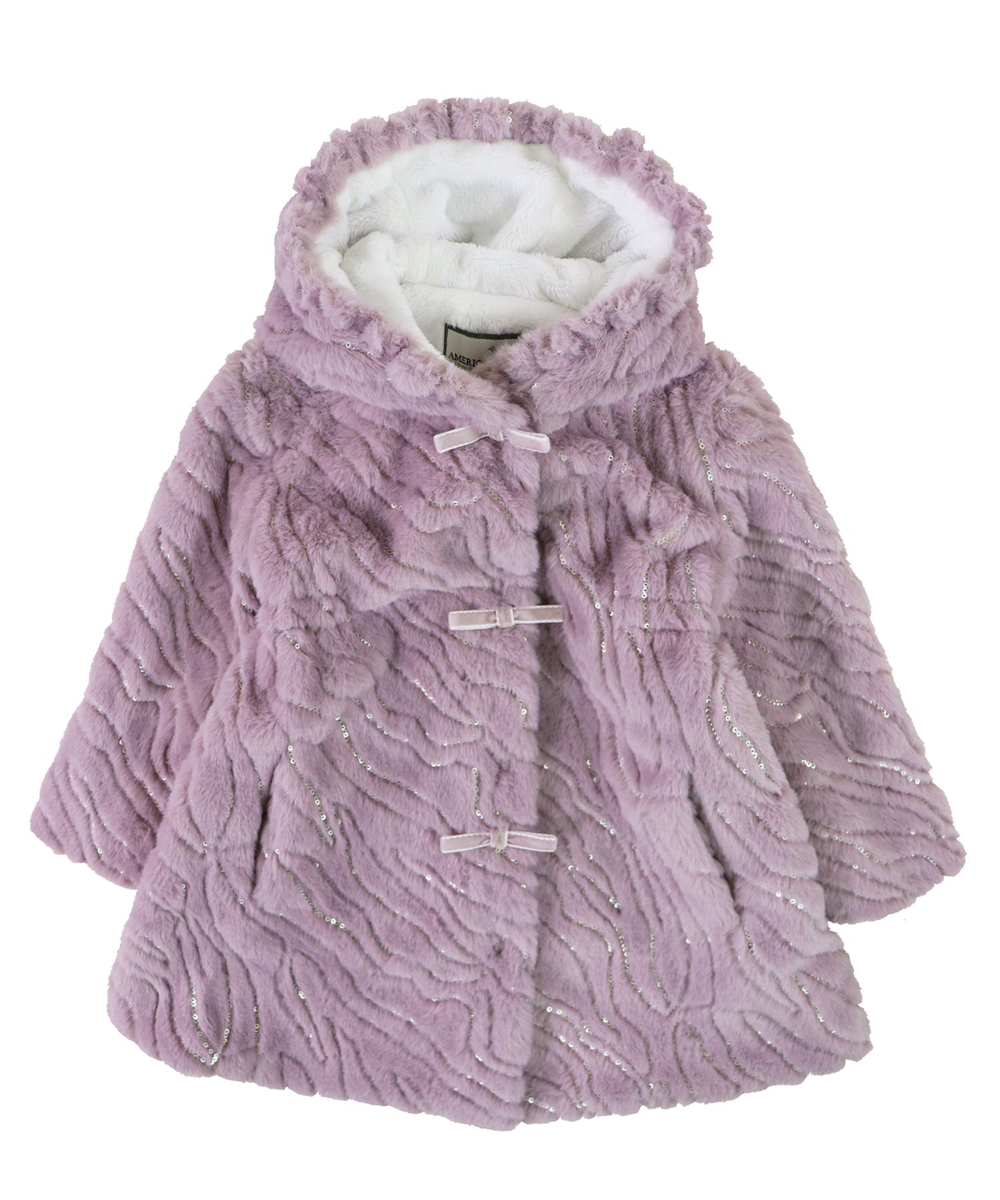 Ruffle hood coat - Purple Rain