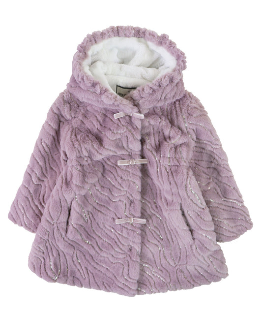 Ruffle hood coat - Purple Rain
