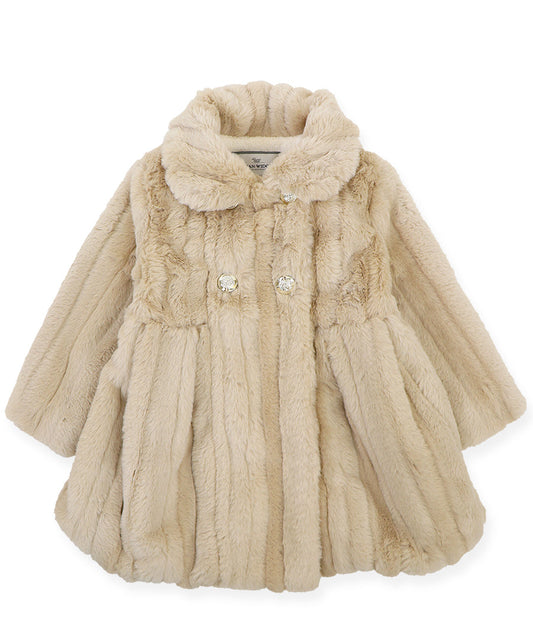 Balloon Coat - Gold mink stripe