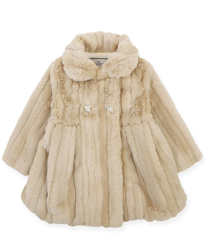 Balloon Coat - Gold mink stripe