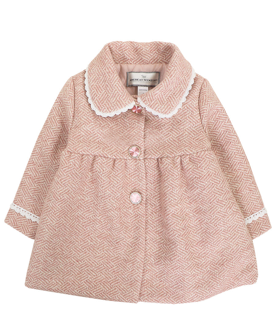 Scallop Jewel Coat - Crystal pink