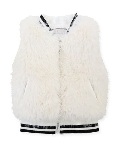 Varsity Vest - Snow rain shag