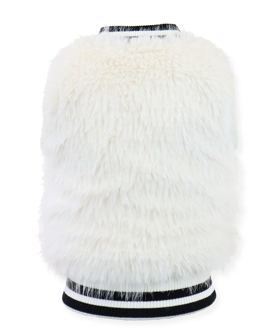 Varsity Vest - Snow rain shag