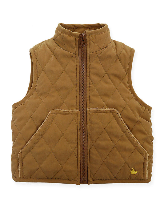 Barn Quilted Nylon Vest - Caramel