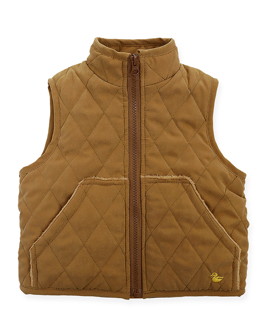 Barn Quilted Nylon Vest - Caramel