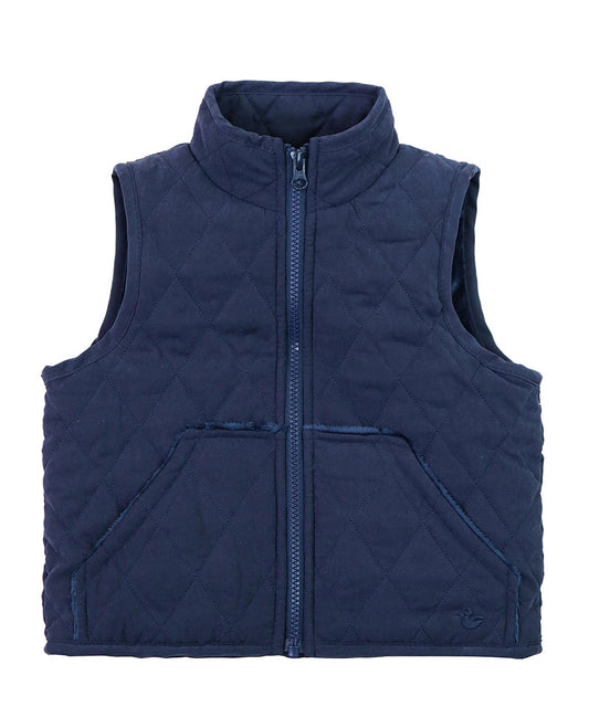 Barn Quilted Nylon Vest - Navy