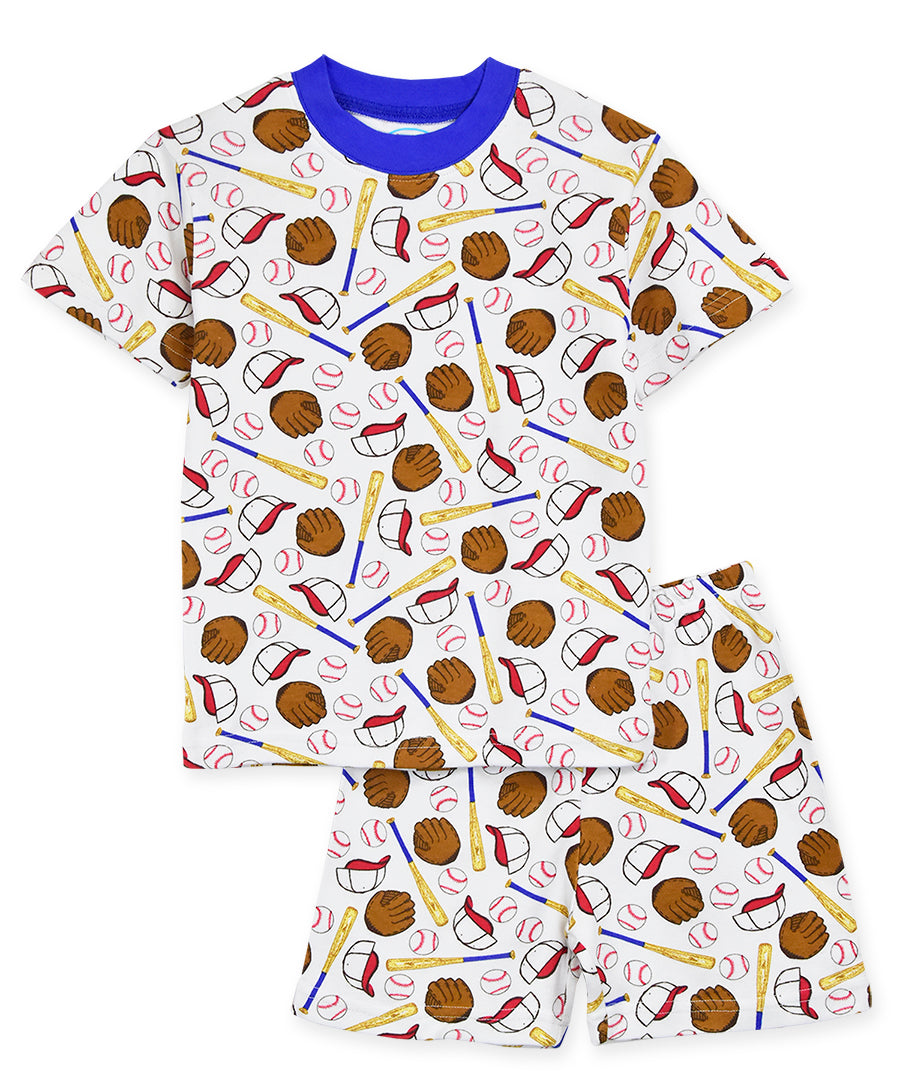 Sara's Prints Unisex Short Pajama Set - Baseball Game