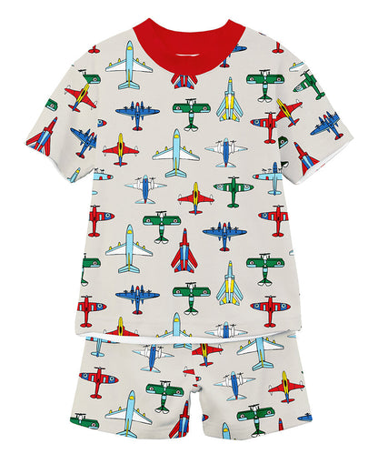 Sara's Prints Unisex Short Pajama Set - Jets