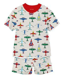 Sara's Prints Unisex Short Pajama Set - Jets