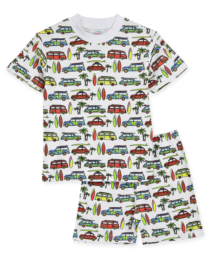 Sara's Prints Unisex Short Pajama Set - Surf Trip