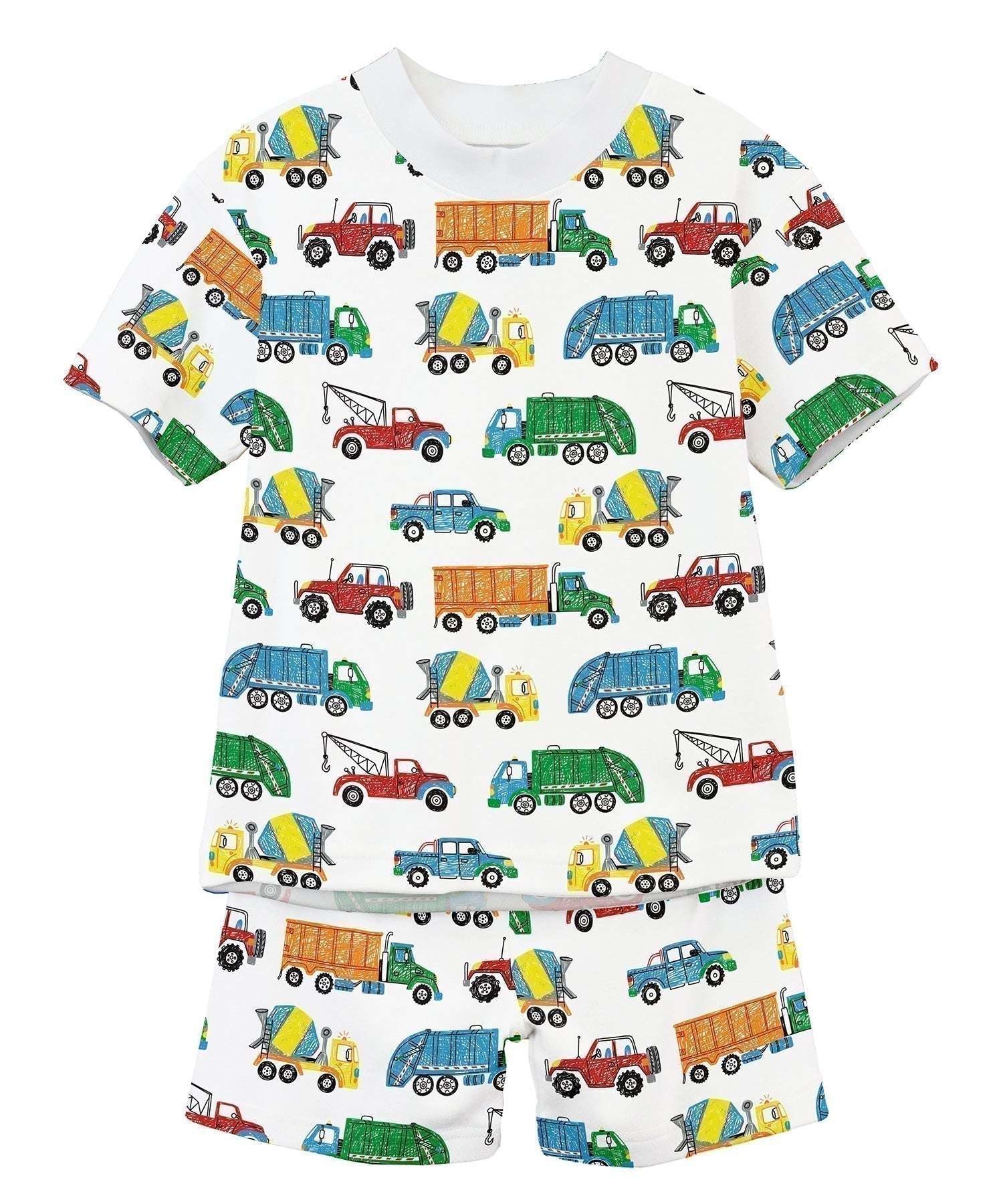 Sara's Prints Unisex Short Pajama Set - Truck