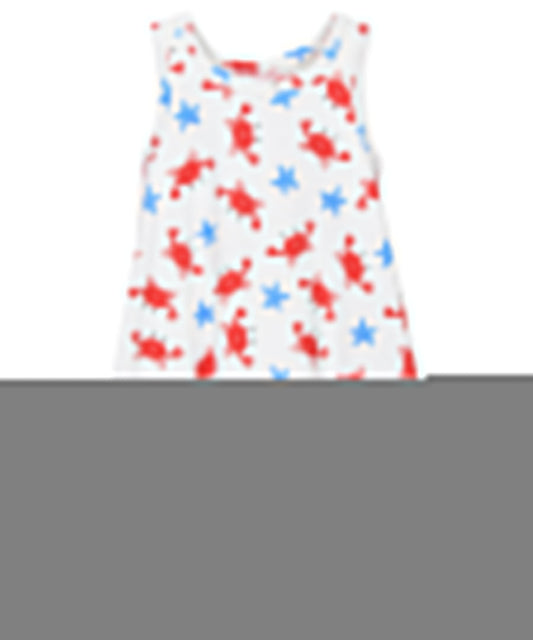 Sleeveless Hi-Lo Gown - Crab & starfish
