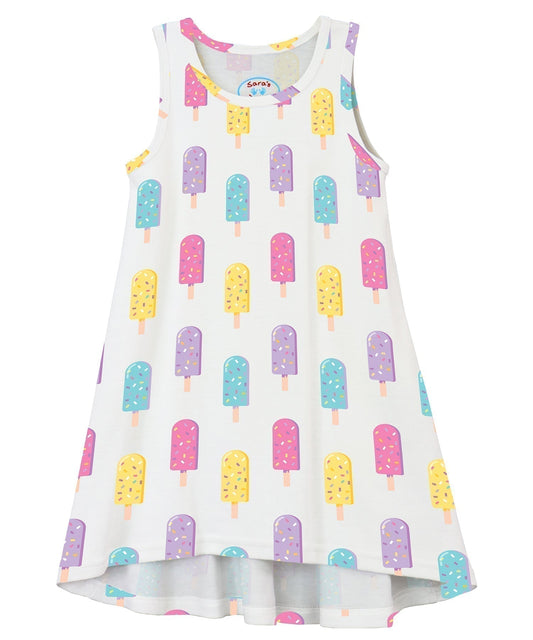 Sleeveless Hi-Lo Gown - Popsicle