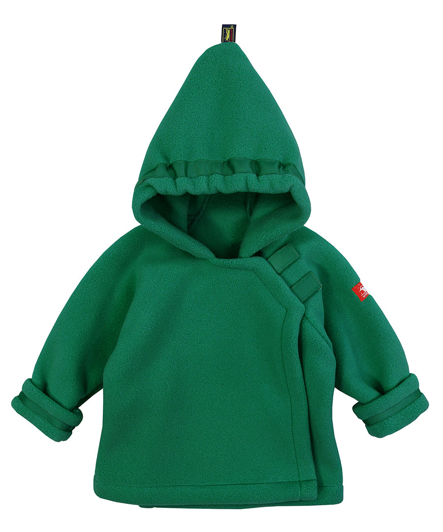 Warmplus Fleece Favorite Jacket, Wrap Close, Hood - Forest green