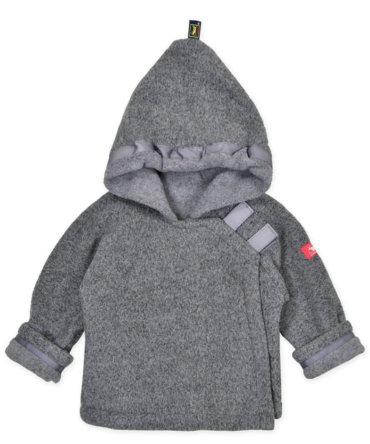Warmplus Fleece Favorite Jacket, Wrap Close, Hood - Heather Gray