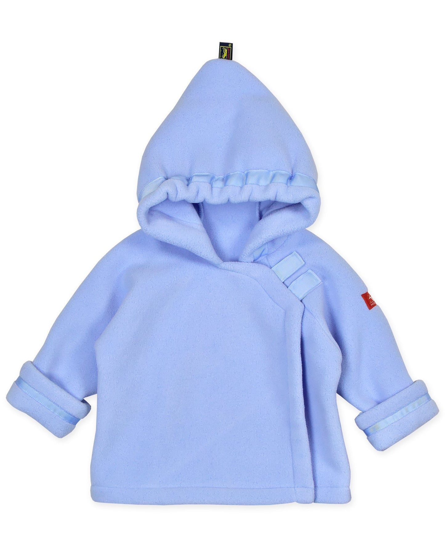 Warmplus Fleece Favorite Jacket, Wrap Close, Hood - Light blue