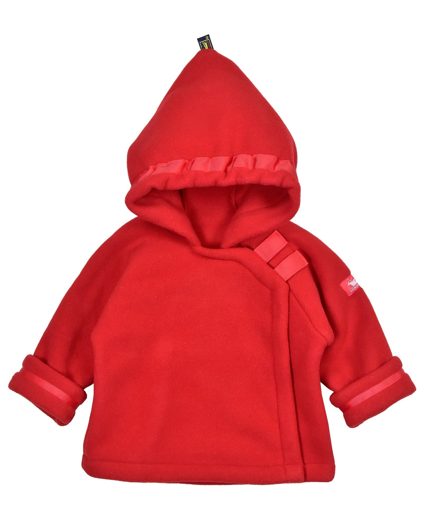 Warmplus Fleece Favorite Jacket, Wrap Close, Hood - Red