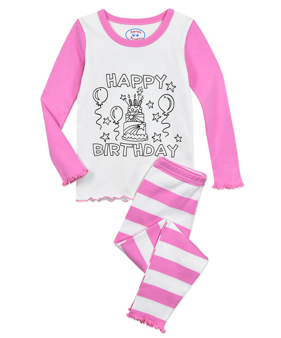 ColorMe Girls Long John Pj - Birthday cake