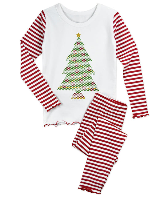 Girls Snug Fit Pj - Glitter Dot Tree